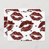 Carte De Correspondance Saint-Valentin (Devant / Derrière)