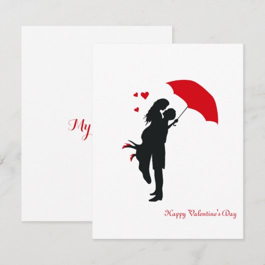 Carte De Correspondance Saint Valentin (Devant / Derrière)