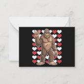 Carte De Correspondance Saint-Valentin Bigfoot Cœurs Drôles d'amour de Sas (Devant)
