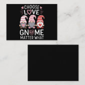 Carte De Correspondance Saint-Valentin Choisissez l'amour Gnome importe qu (Devant / Derrière)