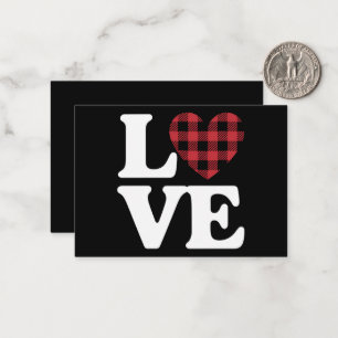 Carte De Correspondance Saint-Valentin Cœur Carreaux Amour