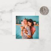 Carte De Correspondance Saint Valentin d'amour blanc pour filles avec scri (Devant/Arrière en situation)