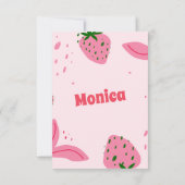 Carte De Correspondance Saint-Valentin de la fraise douce (Dos)