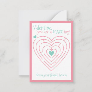 Carte De Correspondance Saint-Valentin déroutant Saint-Valentin labyrint