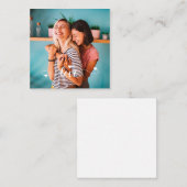 Carte De Correspondance Saint-Valentin écriture amour blanc filles avec cœ (Devant / Derrière)