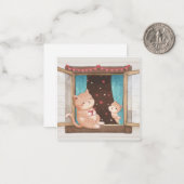 Carte De Correspondance Saint-Valentin : Illustration des chats et des coe (Devant/Arrière en situation)