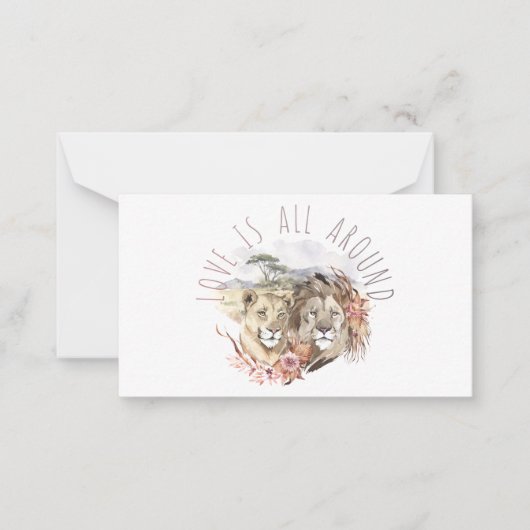 Carte De Correspondance Saint Valentin Lion (Devant)