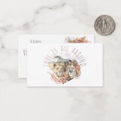 Carte De Correspondance Saint Valentin Lion (Devant/Arrière en situation)