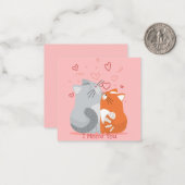 Carte De Correspondance Saint-Valentin mignon (Devant/Arrière en situation)