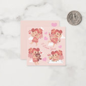 Carte De Correspondance Saint-Valentin mignon (Devant/Arrière en situation)