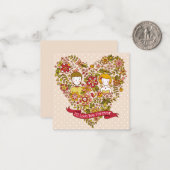 Carte De Correspondance Saint-Valentin mignon (Devant/Arrière en situation)