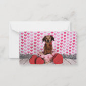 Carte De Correspondance Saint-Valentin - Oakley - Dachshund (Dos)