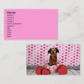 Carte De Correspondance Saint-Valentin - Oakley - Dachshund (Devant / Derrière)