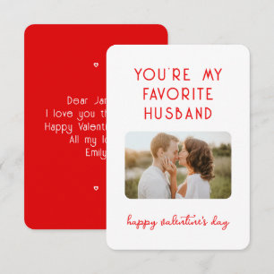 Carte De Correspondance Saint Valentin Photo Vous êtes mon mari favori