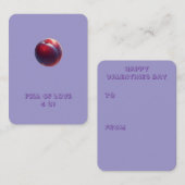 Carte De Correspondance Saint-Valentin Prune (Devant / Derrière)