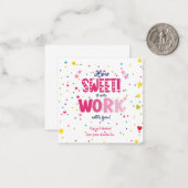 Carte De Correspondance Saint-Valentin – Qu'il est doux de travailler avec (Devant/Arrière en situation)