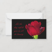 Carte De Correspondance Saint Valentin Rose rouge (Dos)