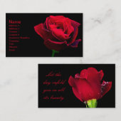 Carte De Correspondance Saint Valentin Rose rouge (Devant / Derrière)