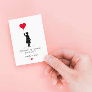 Carte De Correspondance Saint-Valentin simple pour enfants très petits