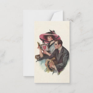 Carte De Correspondance Saint-Valentin victorien vintage Amour et Romance