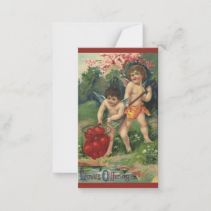 Carte De Correspondance Saint-Valentin victorien vintage, Offrande d'amour