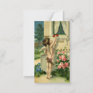 Carte De Correspondance Saint Valentin victorienne vintage, Angel Hearts