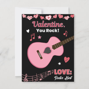 Carte De Correspondance Saint-Valentin Vous êtes génial Guitare Enfants Cl