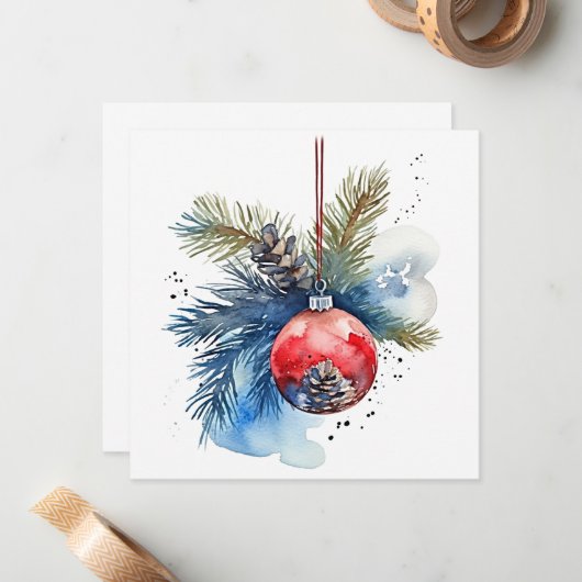 Carte De Correspondance "Saison d'espoir : Bénédictions de Noël" (Devant/Arrière en situation)