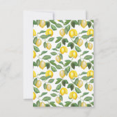 Carte De Correspondance Saison du citron | Correspondance du bureau (Dos)