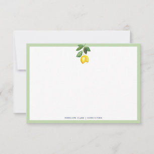 Carte De Correspondance Saison du citron   Lemon Tree