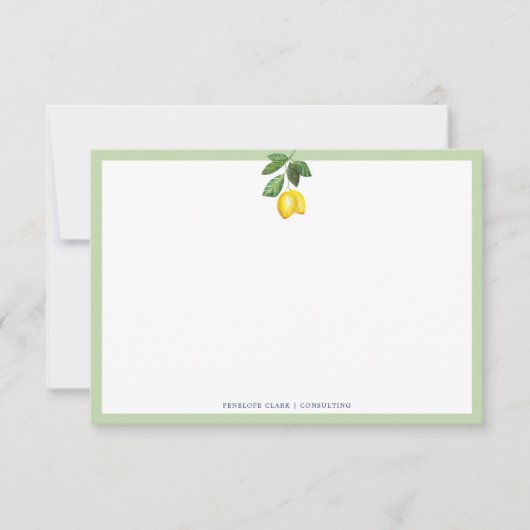 Carte De Correspondance Saison du citron | Lemon Tree (Devant)