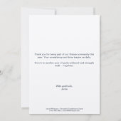 Carte De Correspondance Saison Haltères Force & Succès Gris Blanc (Dos)