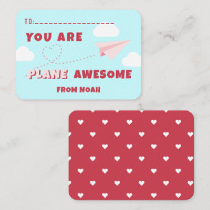 Carte De Correspondance Salle de classe Valentine's Day Plane incroyable