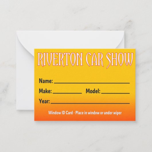 Carte De Correspondance Salon automobile (Devant)
