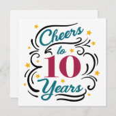 Carte De Correspondance Salutations à 10 ans (Devant / Derrière)