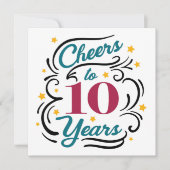 Carte De Correspondance Salutations à 10 ans (Devant)