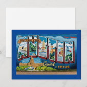 Carte De Correspondance Salutations d'Austin, Texas (Devant / Derrière)