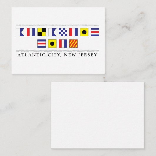 Carte De Correspondance Salutations de Atlantic City (Devant / Derrière)