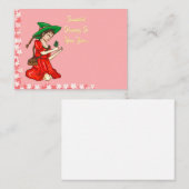 Carte De Correspondance Salutations de printemps païennes (Devant / Derrière)