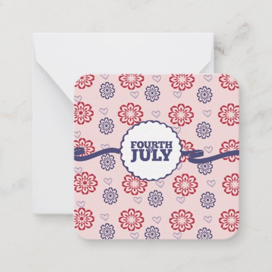 Carte De Correspondance salutations du 4 juillet (Devant)