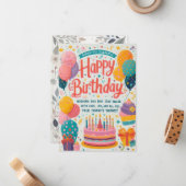 Carte De Correspondance Salutations festives (Devant/Arrière en situation)