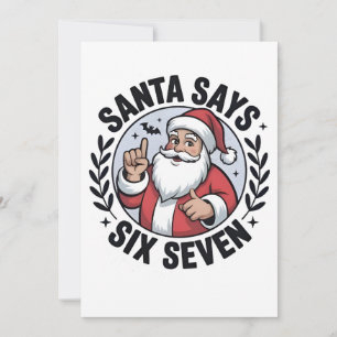 Carte De Correspondance Santa dit six sept 67 Santa Noël Xmas