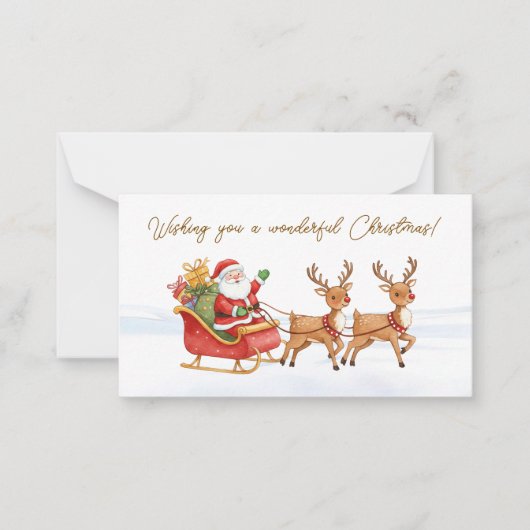Carte De Correspondance Santa Reindeers Christmas  (Devant)