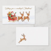 Carte De Correspondance Santa Reindeers Christmas  (Devant / Derrière)