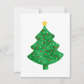 Carte De Correspondance Sapin de Noël à l'aquarelle Evergreen (Devant)