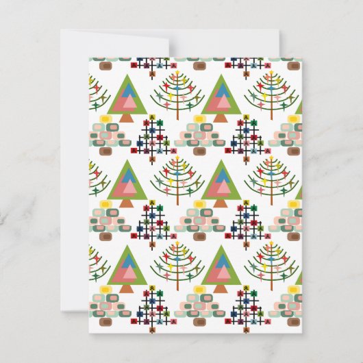Carte De Correspondance Sapins de Noël MCM (Devant)