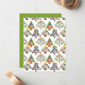 Carte De Correspondance Sapins de Noël MCM (Devant/Arrière en situation)