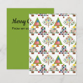 Carte De Correspondance Sapins de Noël MCM (Devant / Derrière)
