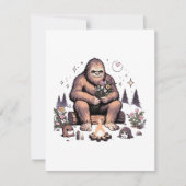 Carte De Correspondance Sasquatch tenant des fleurs (Devant)
