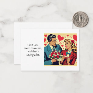 Carte De Correspondance Sassy Valentine Vintage avec devis